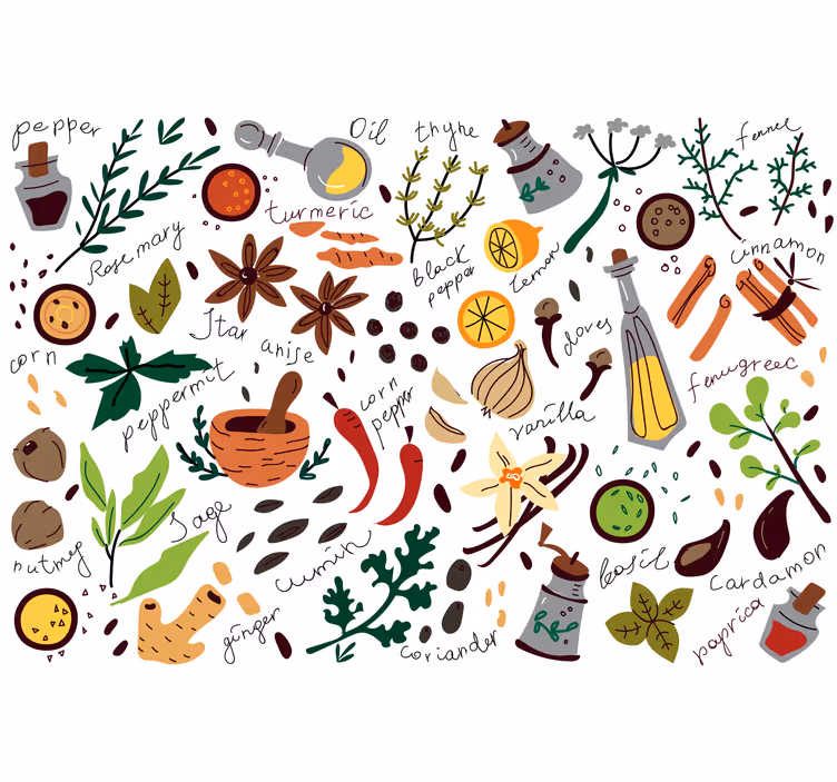 Herbal bedroom roller blind - TenStickers