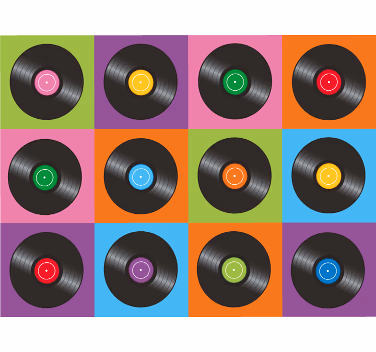 Bedroom roller blind kitchen vinyl disk plates - TenStickers