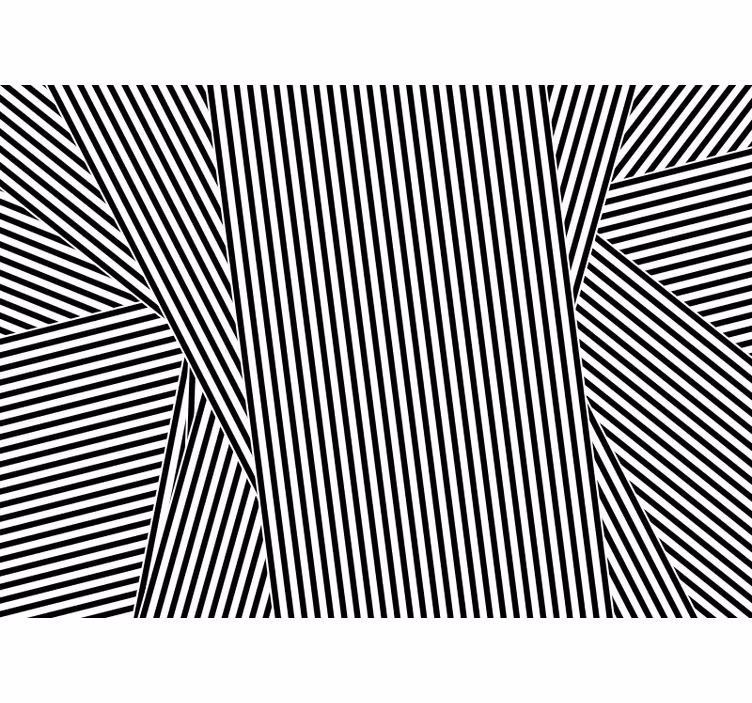 Bedroom roller blind with overlapping stripes - TenStickers