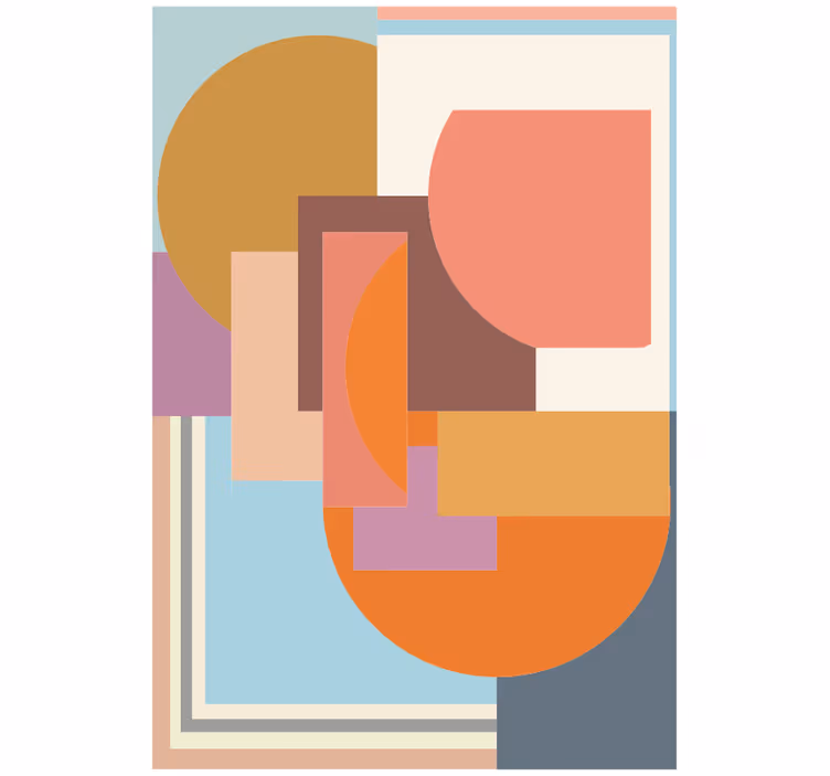 Bedroom roller blind in modern geometric mosaic - TenStickers