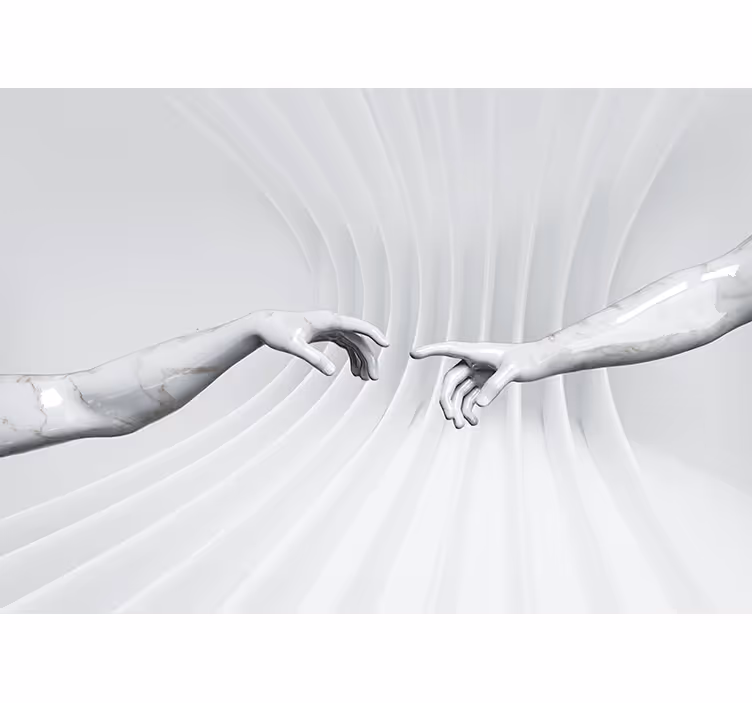 White roller blind adam's optical illusion - TenStickers