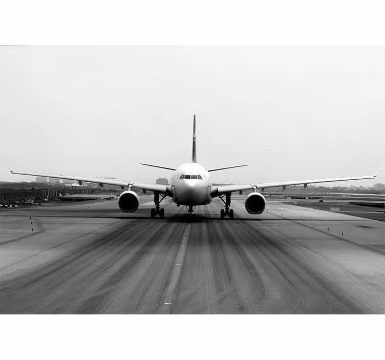 Grey roller blind landing on the runway - TenStickers