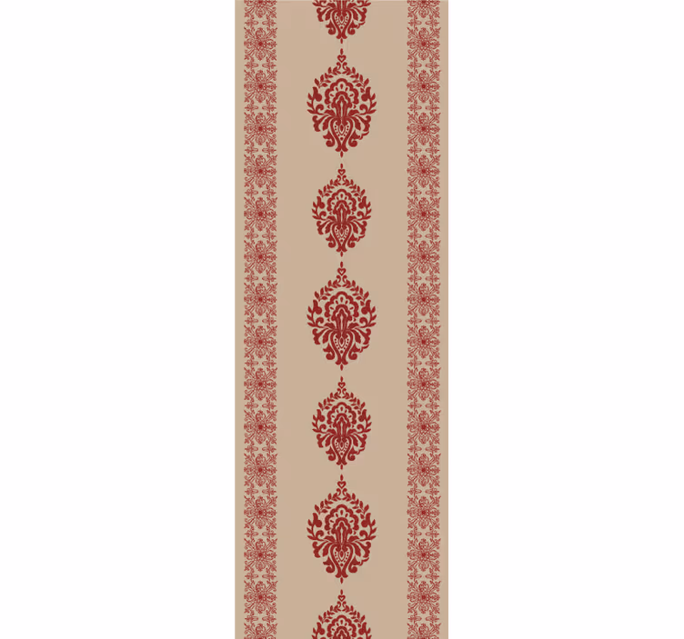 Vintage roller blind in elegant red patterns - TenStickers