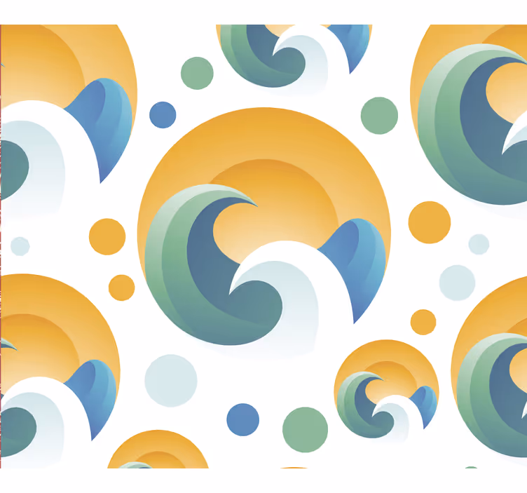 Vintage roller blind 70s sunburst pattern - TenStickers