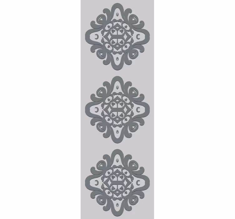 Vintage roller blind with intricate floral designs - TenStickers