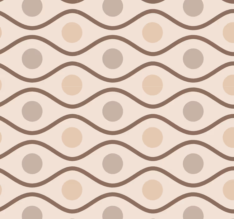 Vintage roller blind in beige 70s style - TenStickers