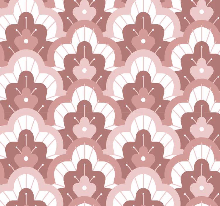 Vintage roller blind pink vintage wallpaper - TenStickers