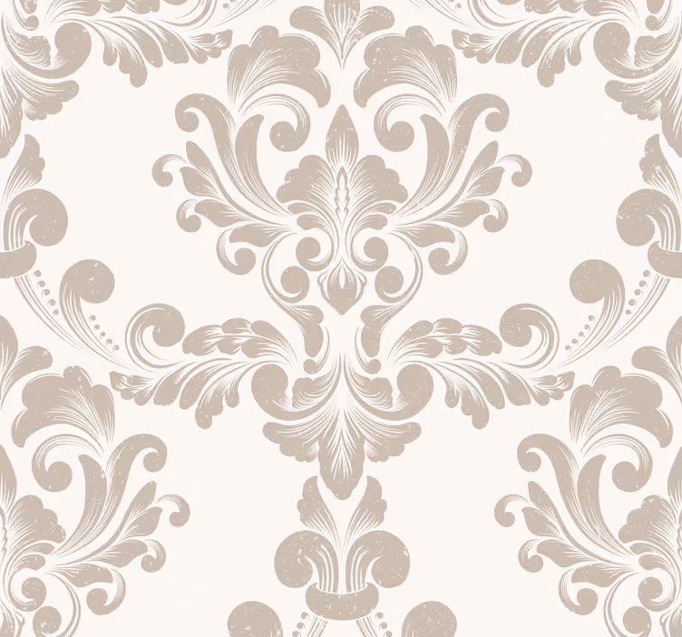 Vintage roller blind in damask pattern - TenStickers