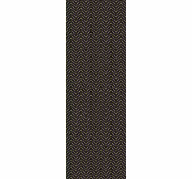 Vintage roller blind dark brown gold art deco design - TenStickers