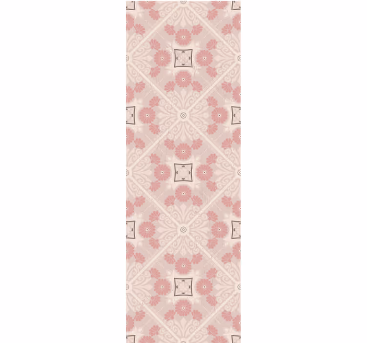 Vintage roller blind in pastel retro pattern - TenStickers