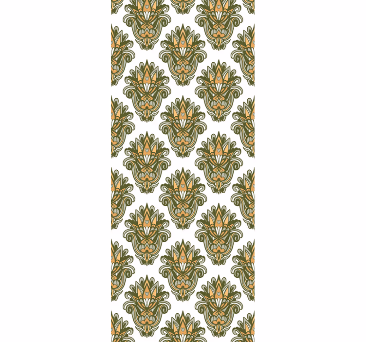 Vintage roller blind in classic damask design - TenStickers