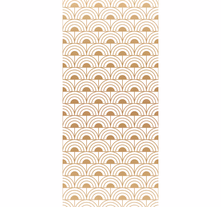 Vintage roller blind with gold gradient arc pattern - TenStickers