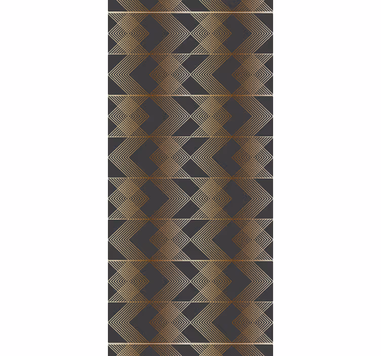 Vintage roller blind with golden gradient lines design - TenStickers