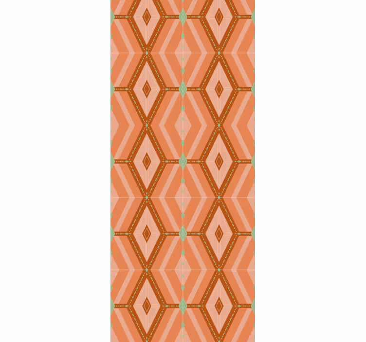 Vintage roller blind in 30s autumn geometric design - TenStickers