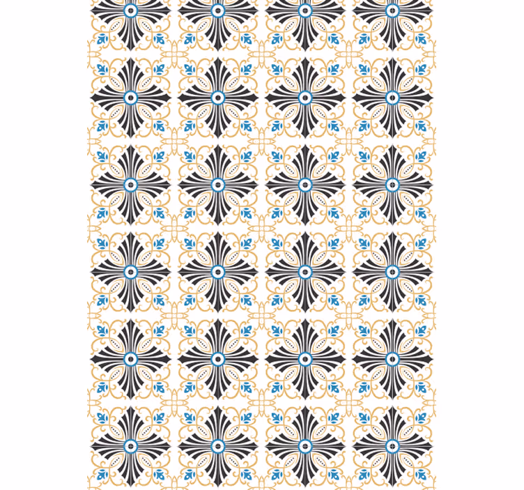 Vintage roller blind with retro spiral pattern - TenStickers