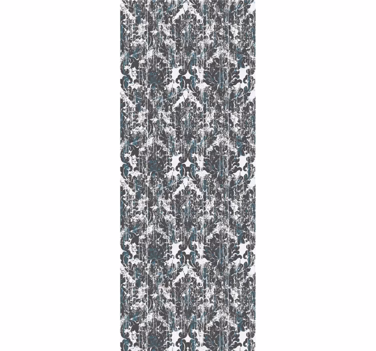 Vintage roller blind in small grey patterns - TenStickers