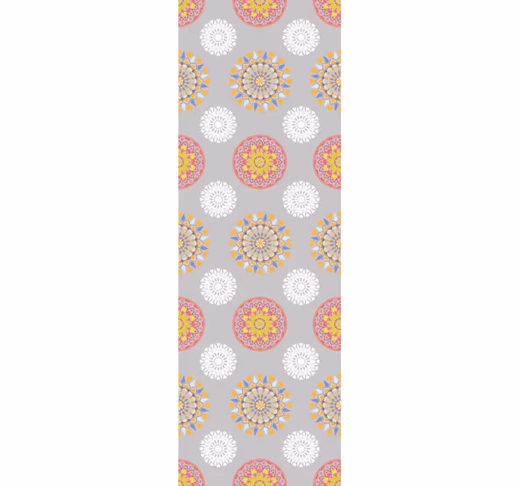 Vintage roller blind in vibrant mandala circles - TenStickers