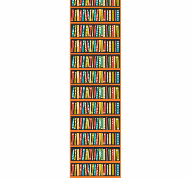 Vintage roller blind colorful full library - TenStickers