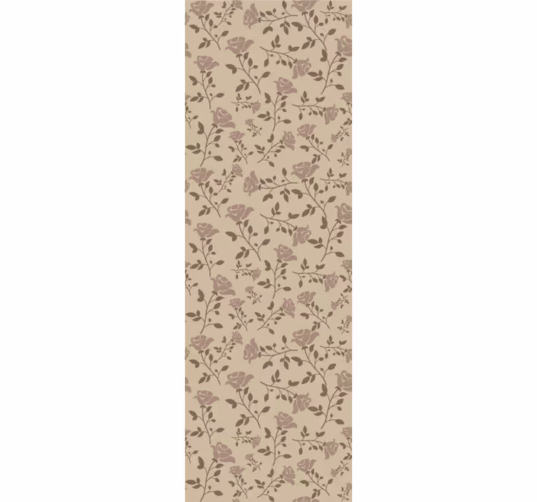 Vintage roller blind with brown vintage rose pattern - TenStickers