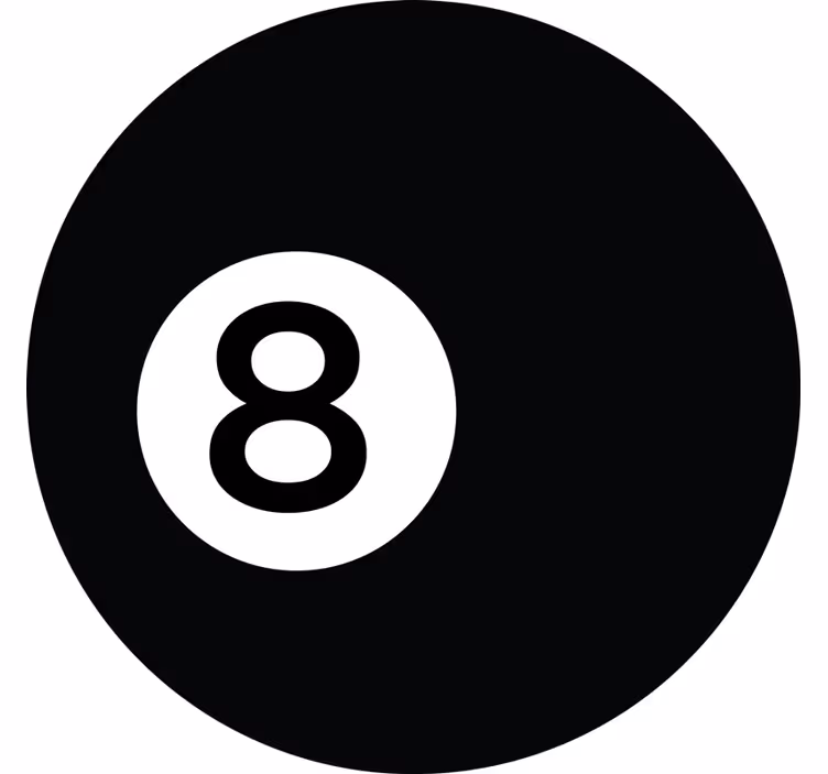 Black roller blind eight ball - TenStickers