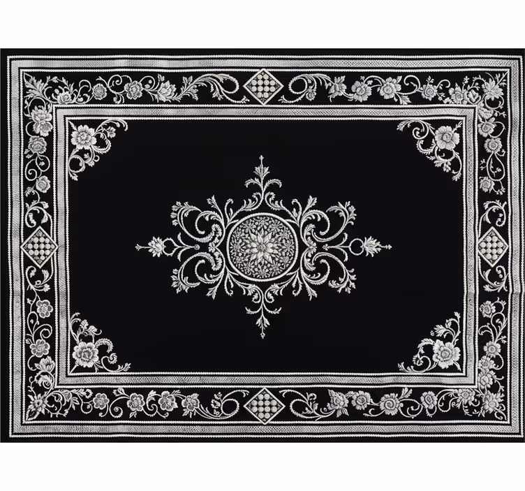 Black roller blind with classic oriental design - TenStickers