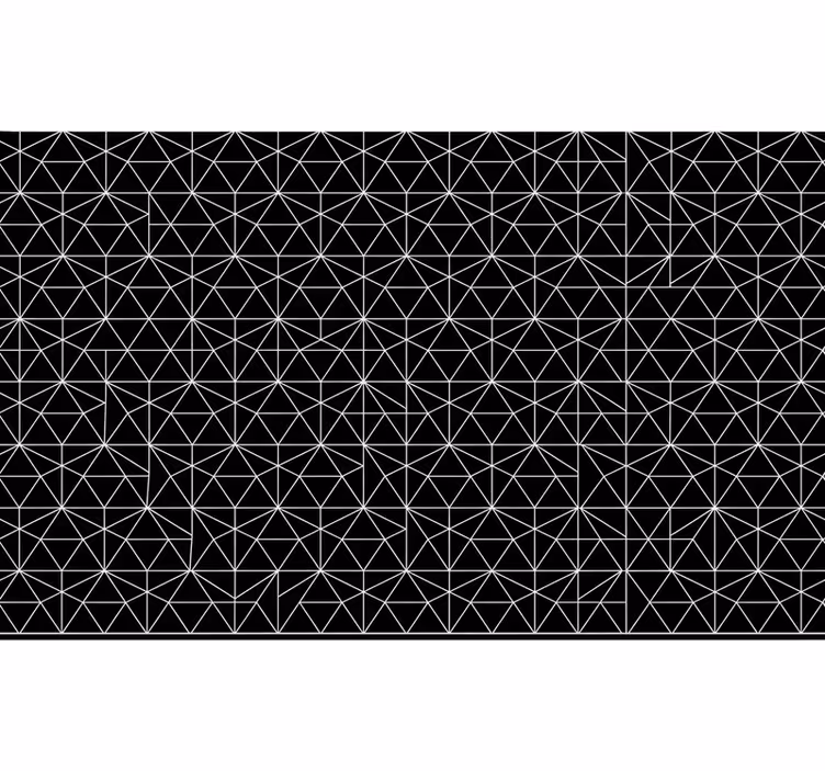 Black roller blind with lined star pattern - TenStickers