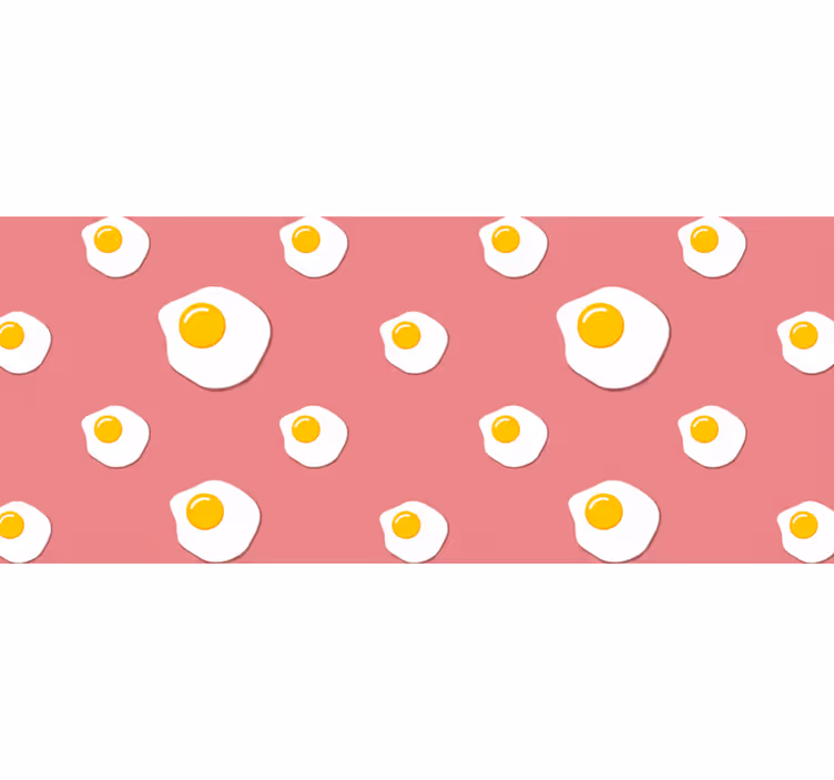 Pink roller blind with sunny side up design - TenStickers