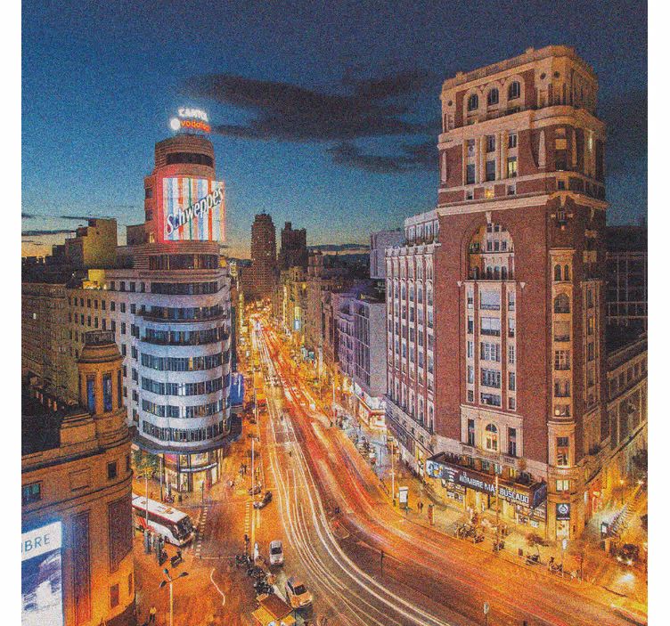 Gran via evening flow roller blind for living room - TenStickers