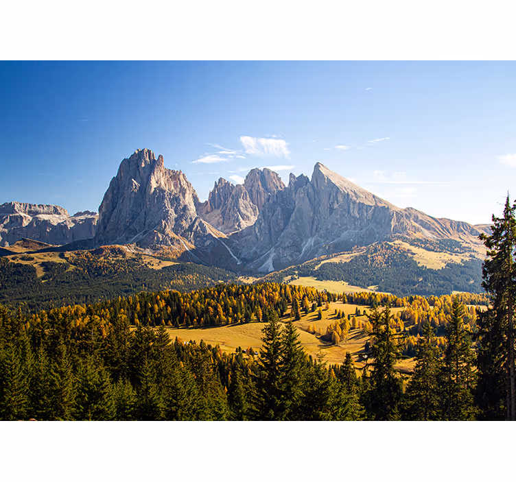 Green mountains and valleys roller blind for living room - TenStickers