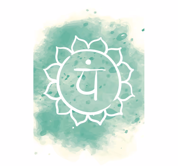 Roller blind for living room with heart chakra design - TenStickers