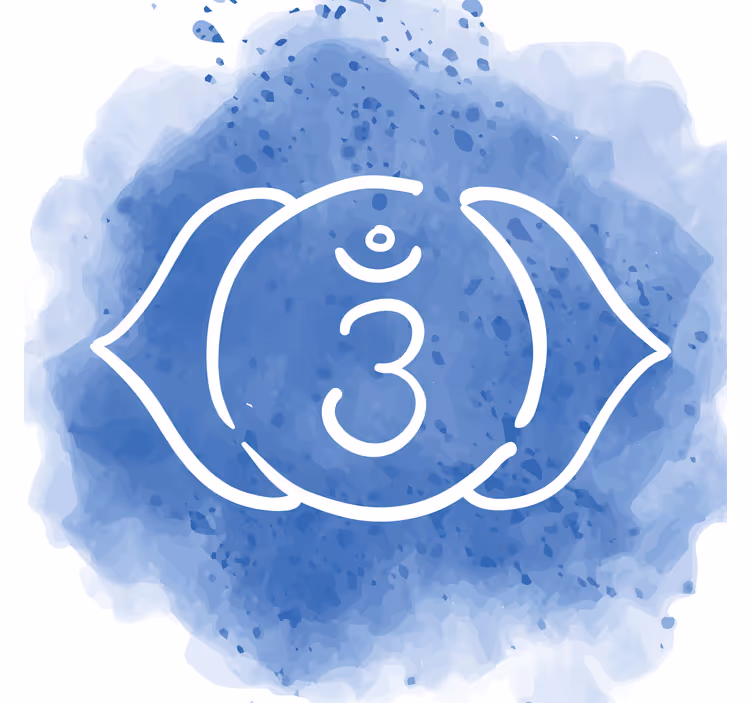 Roller blind for living room third eye chakra symbol - TenStickers