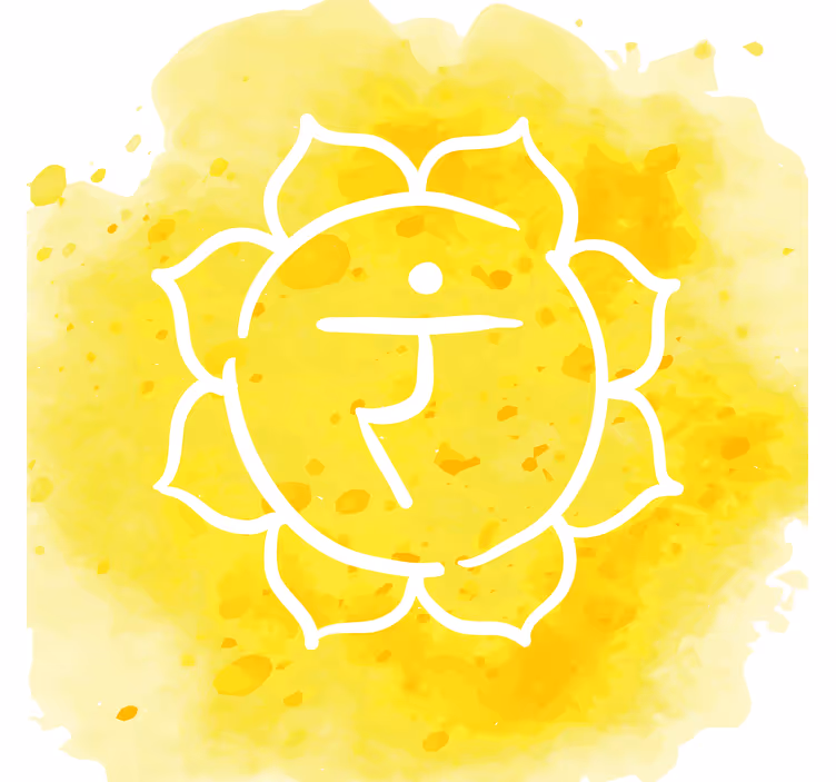 Roller blind for living room solar plexus chakra symbol - TenStickers