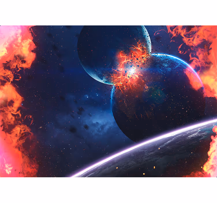 Amazing celestial blast roller blind for living room - TenStickers