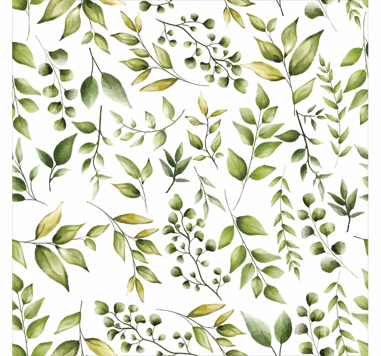 Watercolor eucalyptus leaves roller blind for living room - TenStickers