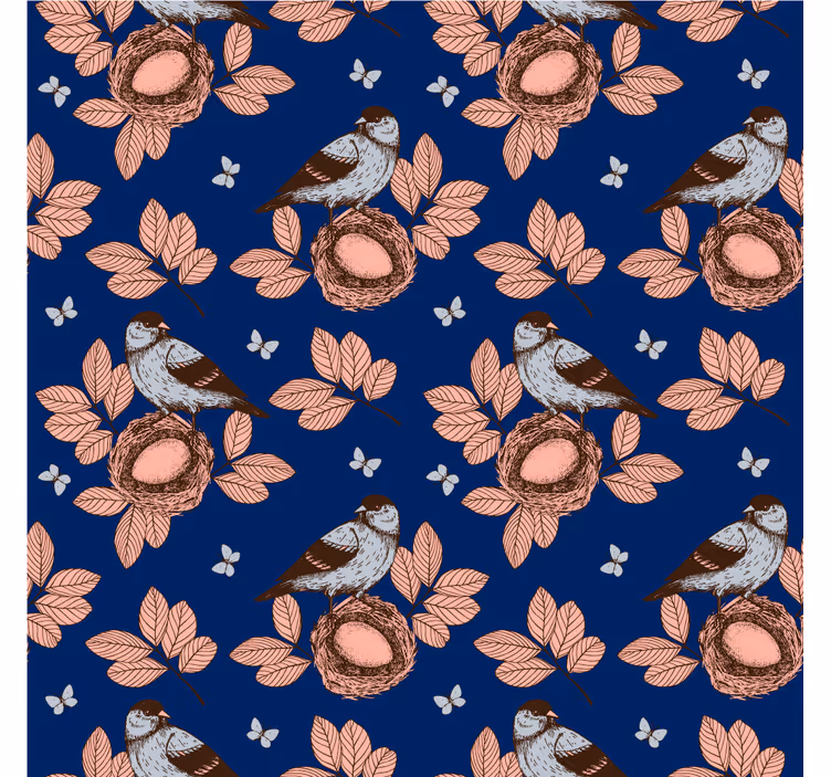 Roller blind for living room african style blue nest - TenStickers