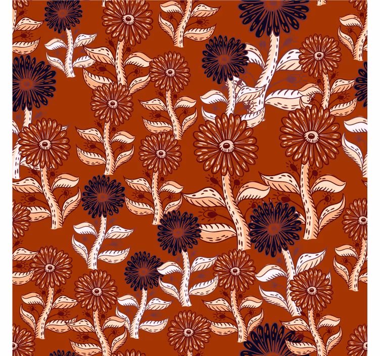 Roller blind for living room african abstract sunflower - TenStickers