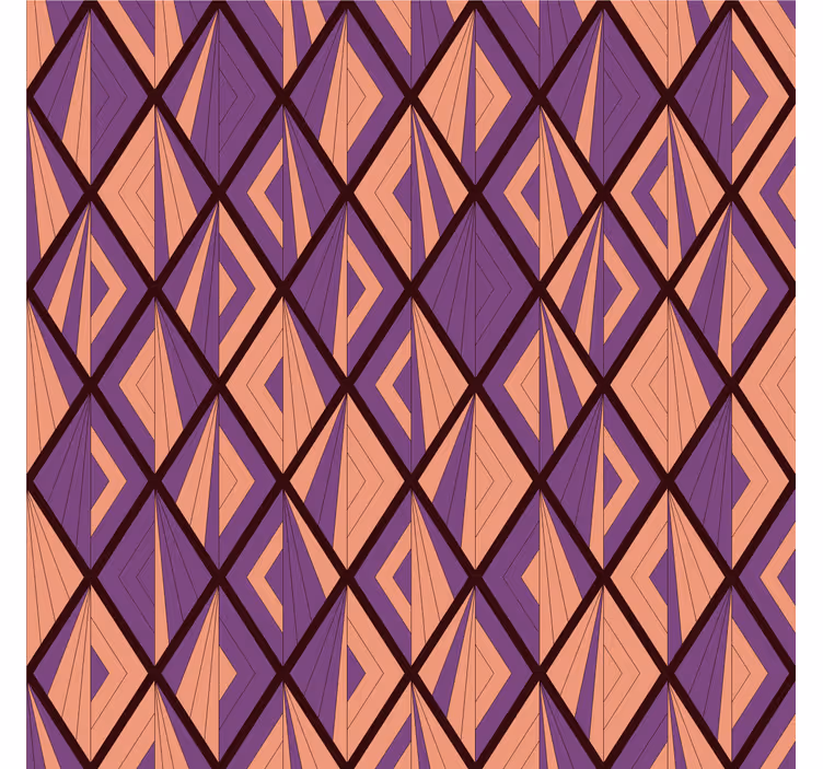 Roller blind for living room in purple diamond design - TenStickers