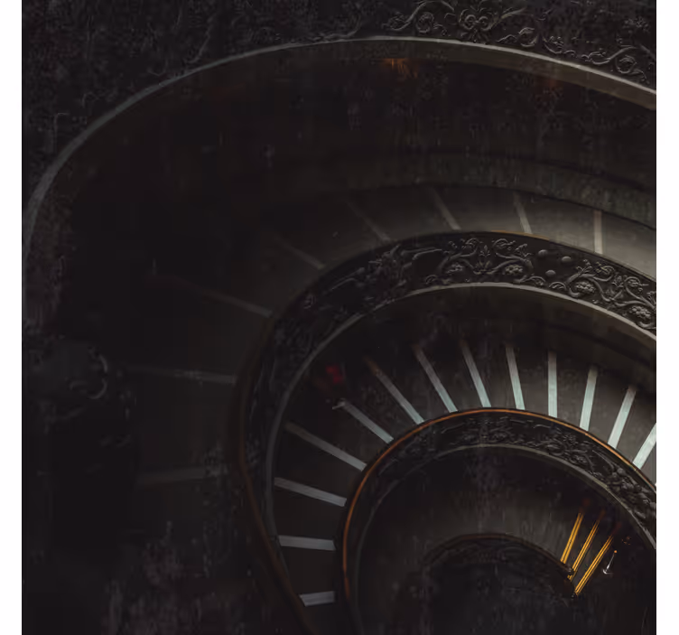Roller blind for living room dark stairway art - TenStickers