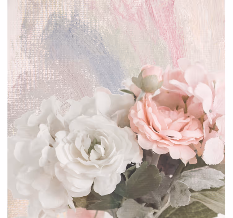 Roller blind for living room with shabby chic flowers - TenStickers