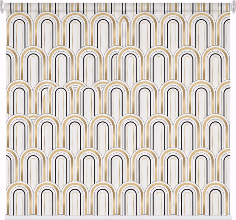 Roller blind for living room with art deco patterns - TenStickers