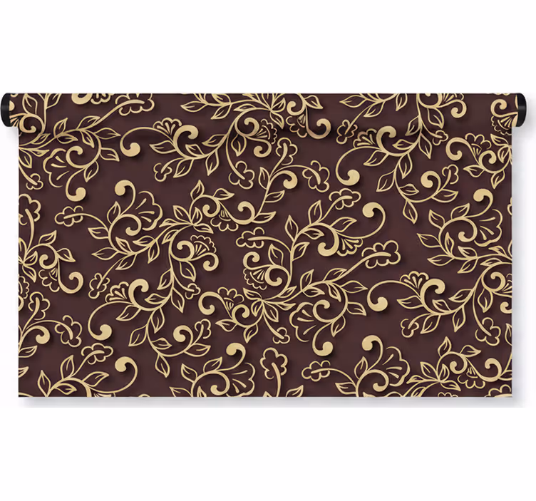Golden tree leaves design roller blind for living room - TenStickers