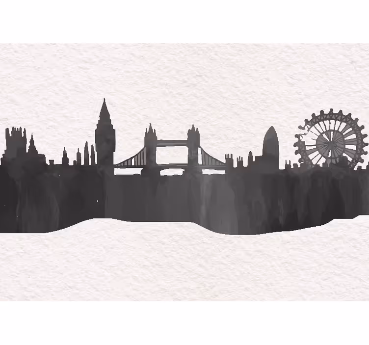 Roller blind for living room oxford uk skyline black - TenStickers