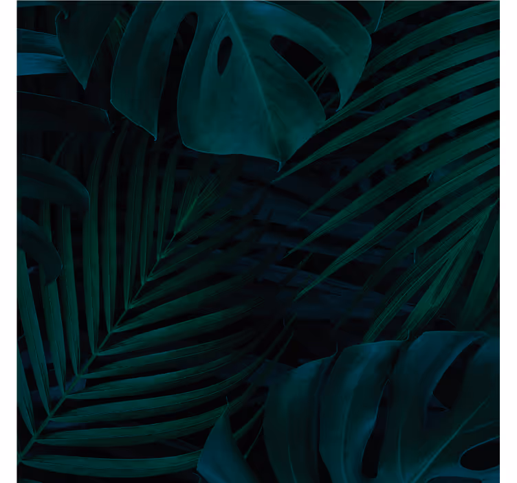 Forest leaves and plants roller blind for living room - TenStickers