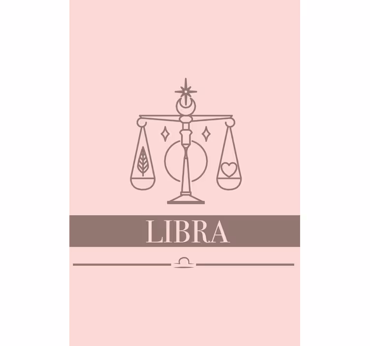Roller blind for living room libra pink zodiac design - TenStickers