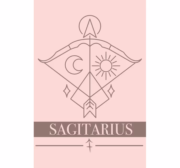 Roller blind for living room sagittarius pink design - TenStickers