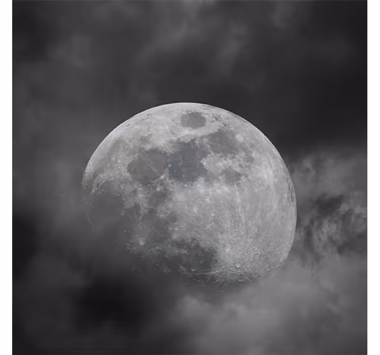 Roller blind for living room space design gray planet - TenStickers