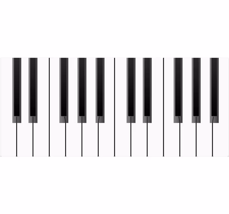 White roller blind for grand piano windows - TenStickers