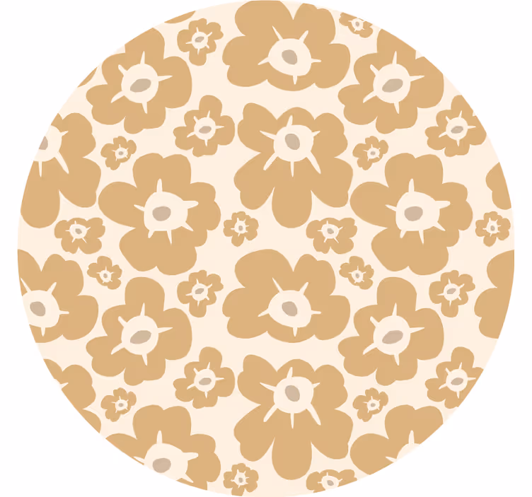 Bedroom roller blind in beige poppies - TenStickers