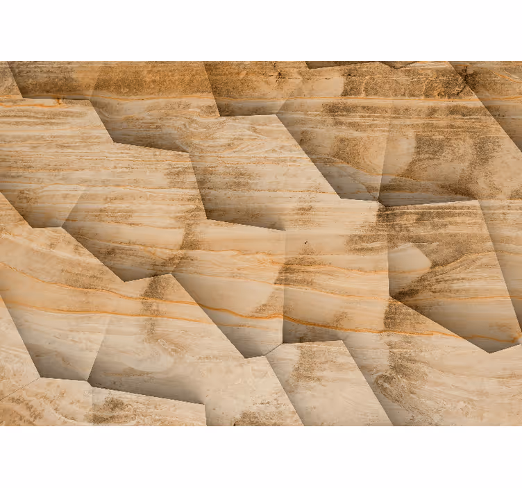 Beige roller blind with wooden wall panel effect - TenStickers