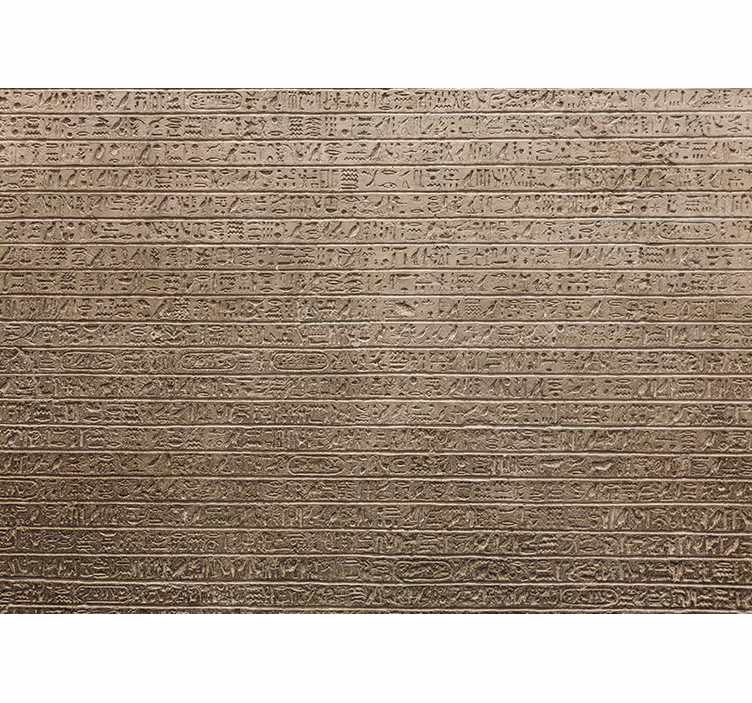 Beige roller blind with egyptian hieroglyphics pattern - TenStickers